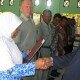 Ibu Ima Akbar menerima Satya Lencana